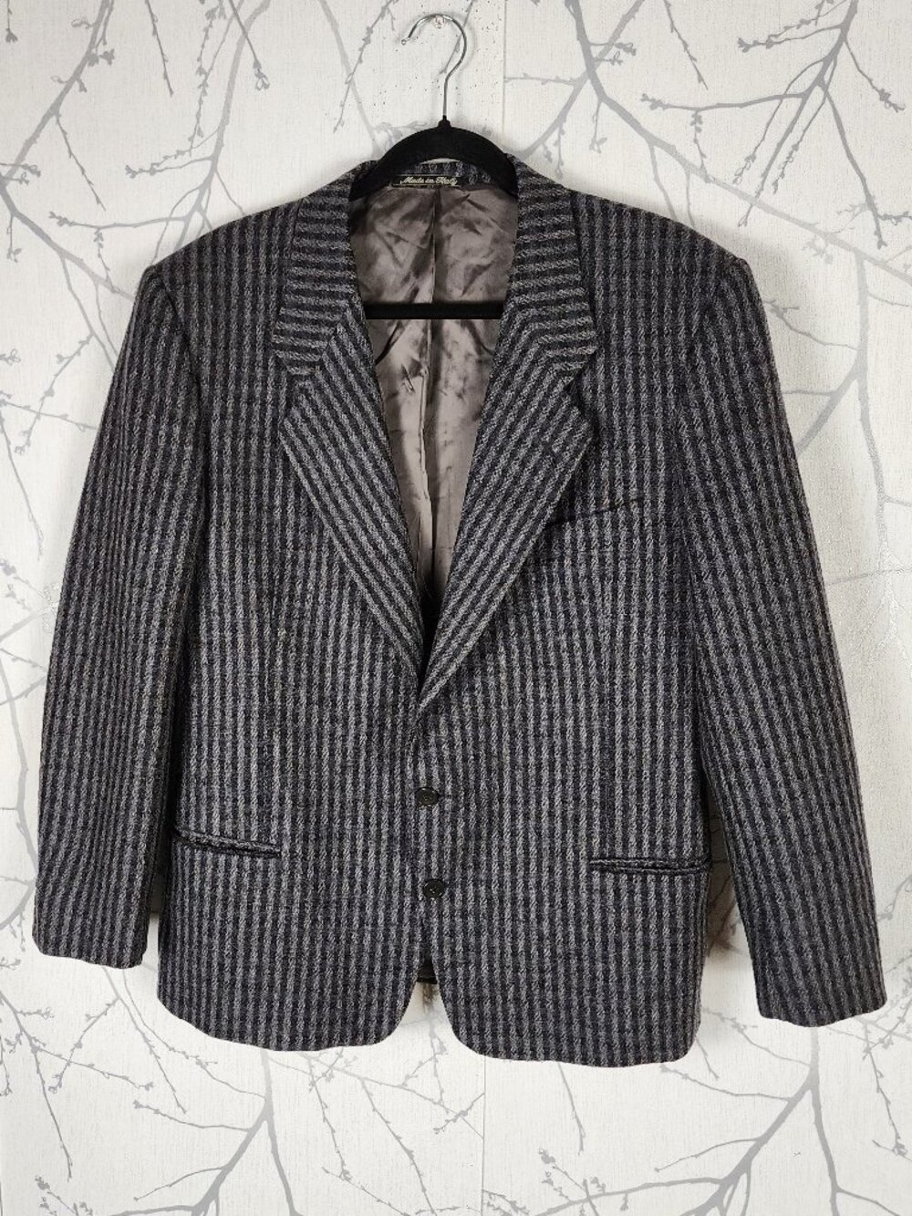 Mani Giorgio Armani 85% Wool 15% Cashmere Tweed Blazer Sport Coat